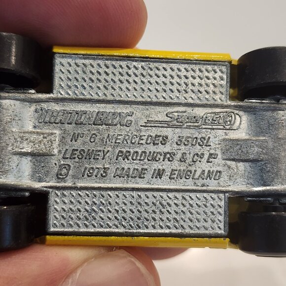 Vintage Lesney Matchbox Superfast No 6 Mercedes 350SL 1973 Made in England - Picture 2 of 3